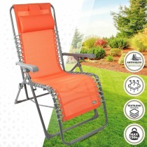 Sun-lounger Aktive Orange textilene 160 x 52 x 76 cm