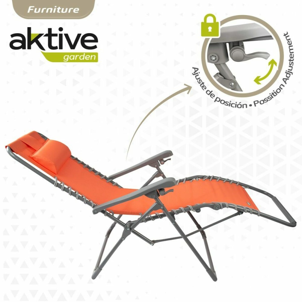 Solseng Aktive Orange Textilene 160 x 52 x 76 cm
