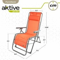 Solseng Aktive Orange Textilene 160 x 52 x 76 cm
