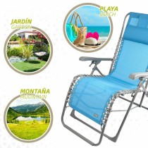 Sun-lounger Aktive Blue textilene 160 x 52 x 76 cm