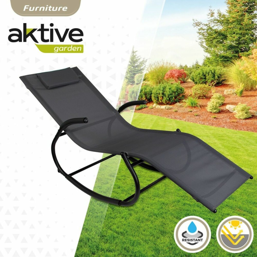 Solseng Aktive Schwarz Stahl Textilene 172 x 53 x 75 cm