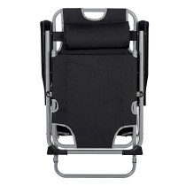 Reclining lounder Aktive Polyester 600D Steel Black 177 x 47 x 34 cm