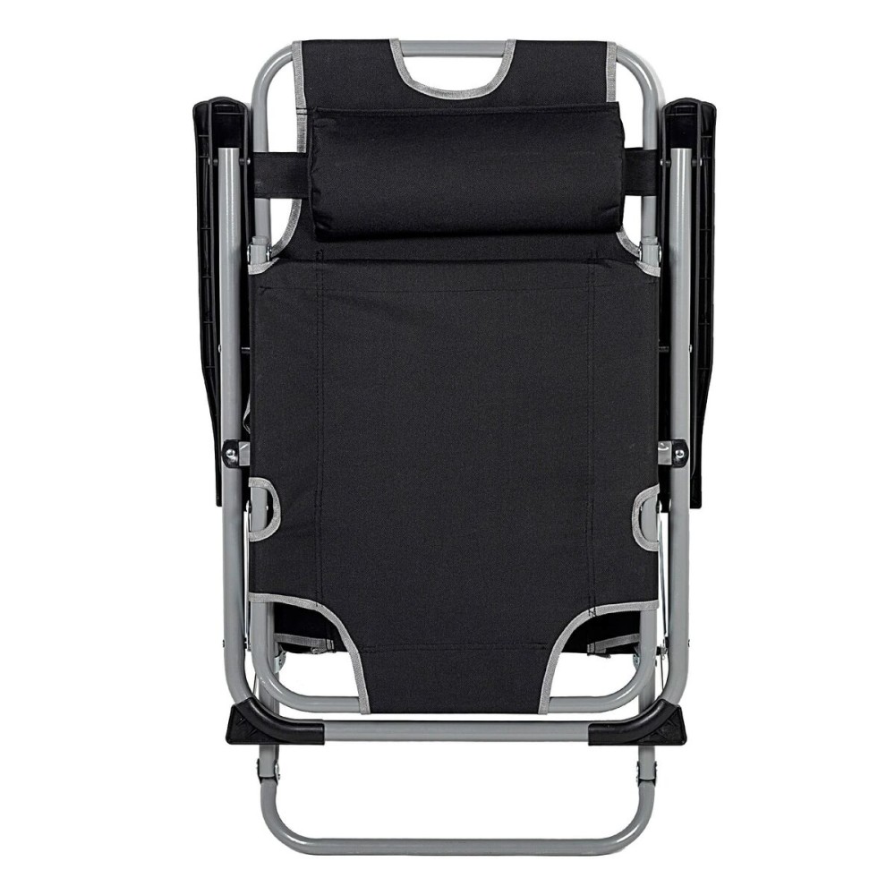 Reclining lounder Aktive Polyester 600D Steel Black 177 x 47 x 34 cm