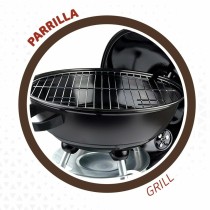 Holzkohlegrill mit Rädern Aktive 46 cm kreisförmig Schwarz mit Deckel