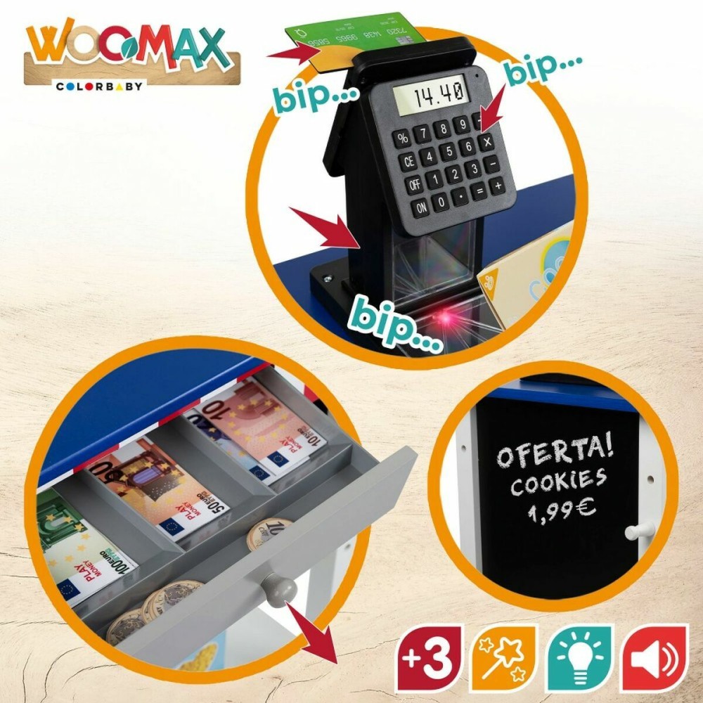 Supermarché de jouets Woomax 48 x 70 x 30 cm 28 Pièces