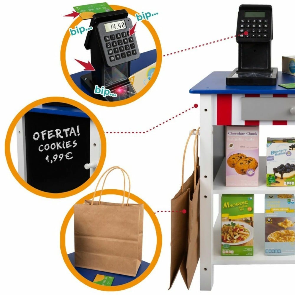 Supermarché de jouets Woomax 48 x 70 x 30 cm 28 Pièces