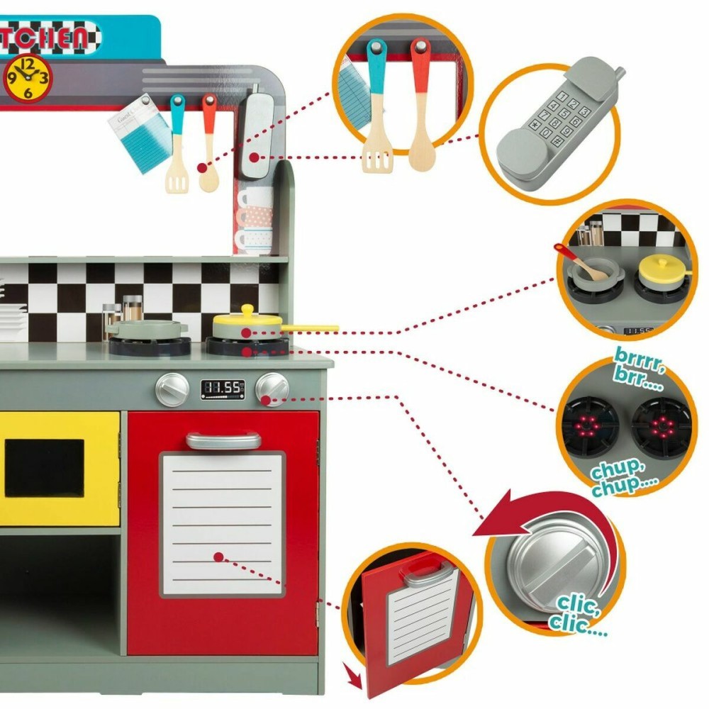 Cuisinière jouet Woomax Bois 90 x 58 x 104 cm