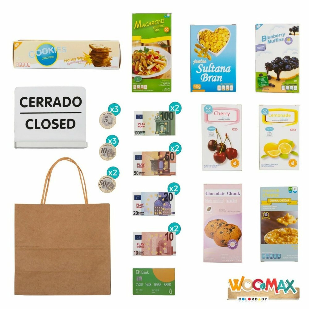 Supermarché de jouets Woomax 48 x 70 x 30 cm 28 Pièces