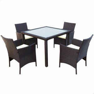 Table set with 4 chairs Aktive 100 x 100 x 75 cm