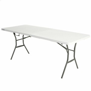 Table Piable Lifetime Blanc Rectangulaire Acier Plastique 185 x 76 x 74 cm