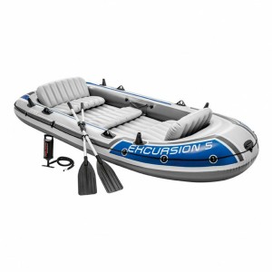 Aufblasbarer Boot Colorbaby Blau Weiß 5 menschen