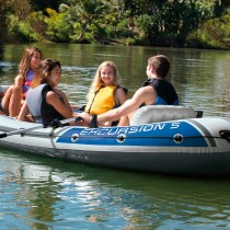 Aufblasbarer Boot Colorbaby Blau Weiß 5 menschen