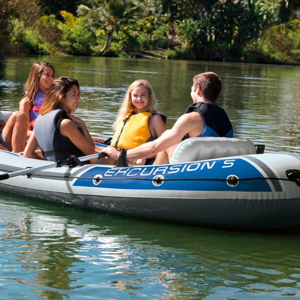 Aufblasbarer Boot Colorbaby Blau Weiß 5 menschen