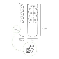 Tötet elektrische Insekten EDM 9 x 7,5 x 27,5 cm