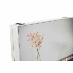 Cover DKD Home Decor Counter Flowers MDF Wood 2 Units 46,5 x 6 x 31,5 cm