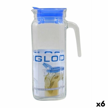 Pichet Borgonovo Igloo Transparent verre Bleu 1,2 L (6 Unités)