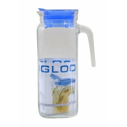 Jug Borgonovo Igloo Transparent Glass Blue 1,2 L (6 Units)