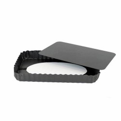 Springform Pan Quttin Black Carbon steel 31,5 x 21,5 x 3,5 cm (6 Units)