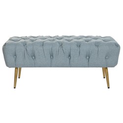 Hocker DKD Home Decor   103 x 46 x 42 cm Blau Gold Metall