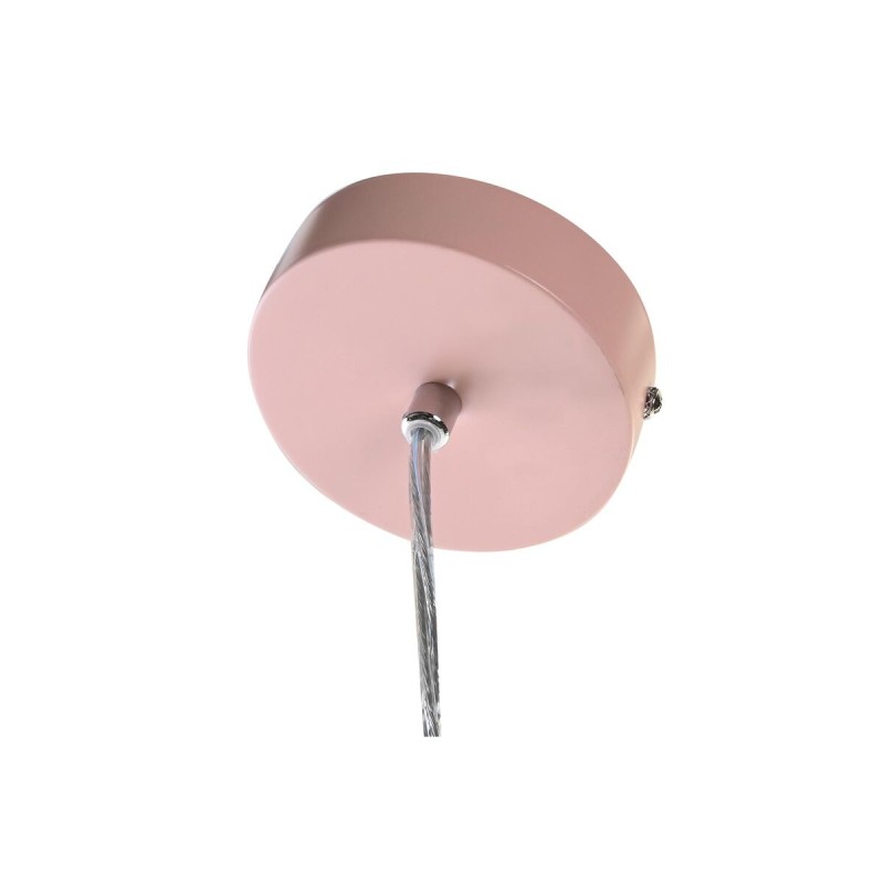 Deckenlampe DKD Home Decor 34 x 34 x 21 cm Silberfarben Schwarz Grau Rosa Metall Weiß 50 W 60 W Kiefer