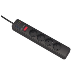 Rallonge 4 prises Schuko avec interrupteur ELBE RE-002UN 