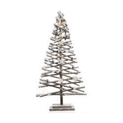 Sapin de Noël Decoris Enneigé Multicouleur Rotin 80 cm (3 Unités)