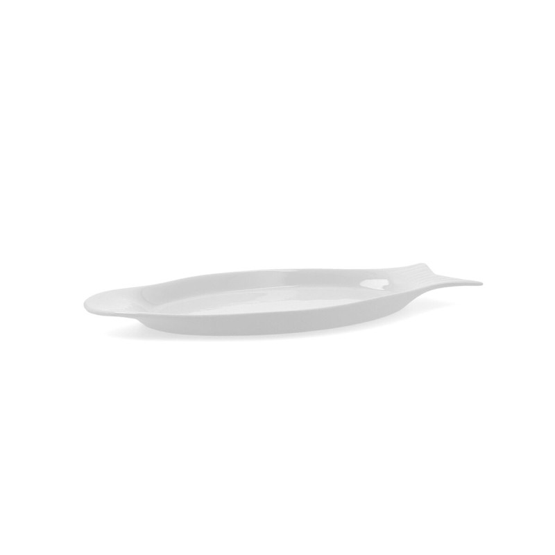 Plat à Gratin Quid Gastro Céramique Blanc (32.5 x 15,5 x 2,5 cm) (Pack 6x)