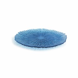 Flacher Teller Quid Mar De Viento Blau Glas Ø 28 cm (6 Stück) (Pack 6x)