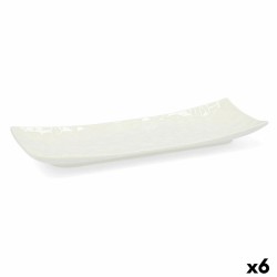 Snack tray Quid Select White Ceramic 20,5 x 7,5 cm (6 Units) (Pack 6x)