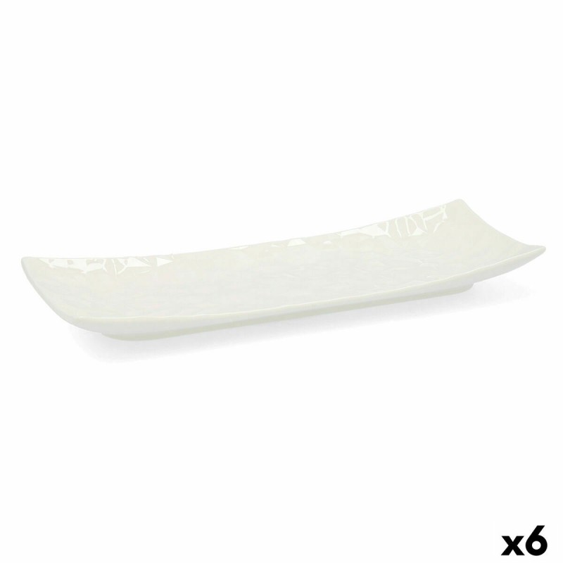 Plateau apéritif Quid Select Blanc Céramique 20,5 x 7,5 cm (6 Unités) (Pack 6x)