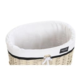 Lot de paniers DKD Home Decor Blanc Beige osier 51 x 38 x 58 cm