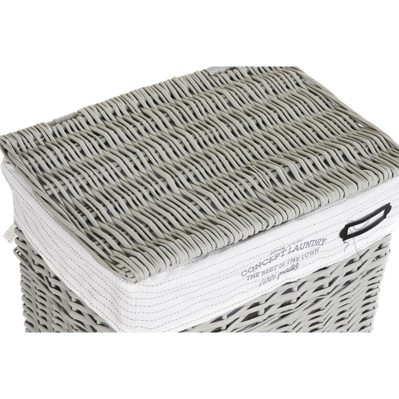 Lot de paniers DKD Home Decor Gris osier 44 x 34 x 56 cm (5 Pièces)