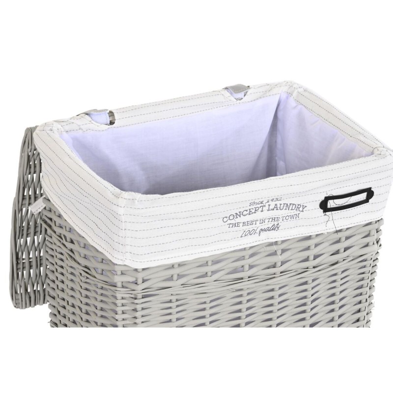 Lot de paniers DKD Home Decor Gris osier 44 x 34 x 56 cm (5 Pièces)