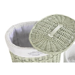 Lot de paniers DKD Home Decor Vert osier 51 x 37 x 56 cm (5 Pièces)