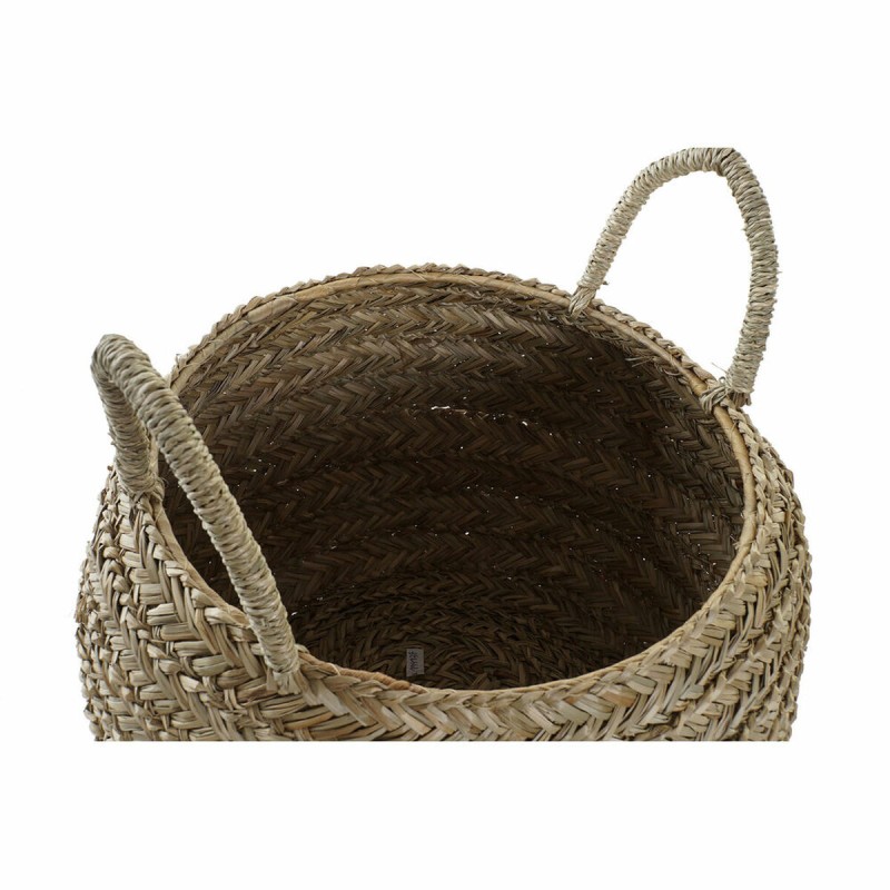 Decorative basket DKD Home Decor Natural Seagrass Boho 40 x 40 x 30 cm