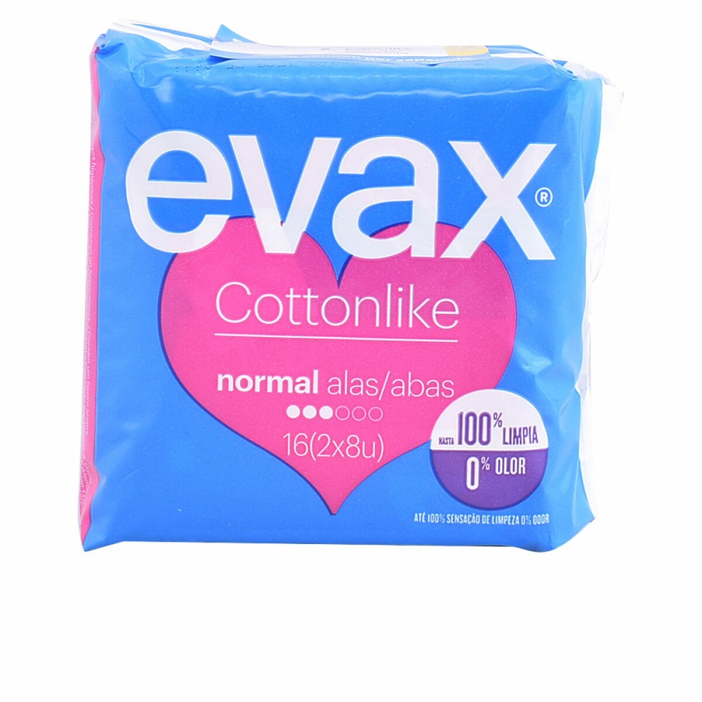 Compresses Normales avec Ailes CottonLike Evax
