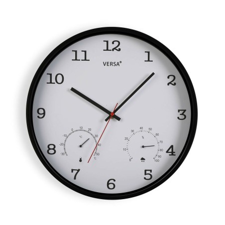 Horloge Murale Versa Blanc Plastique 4,3 x 35,5 x 35,5 cm