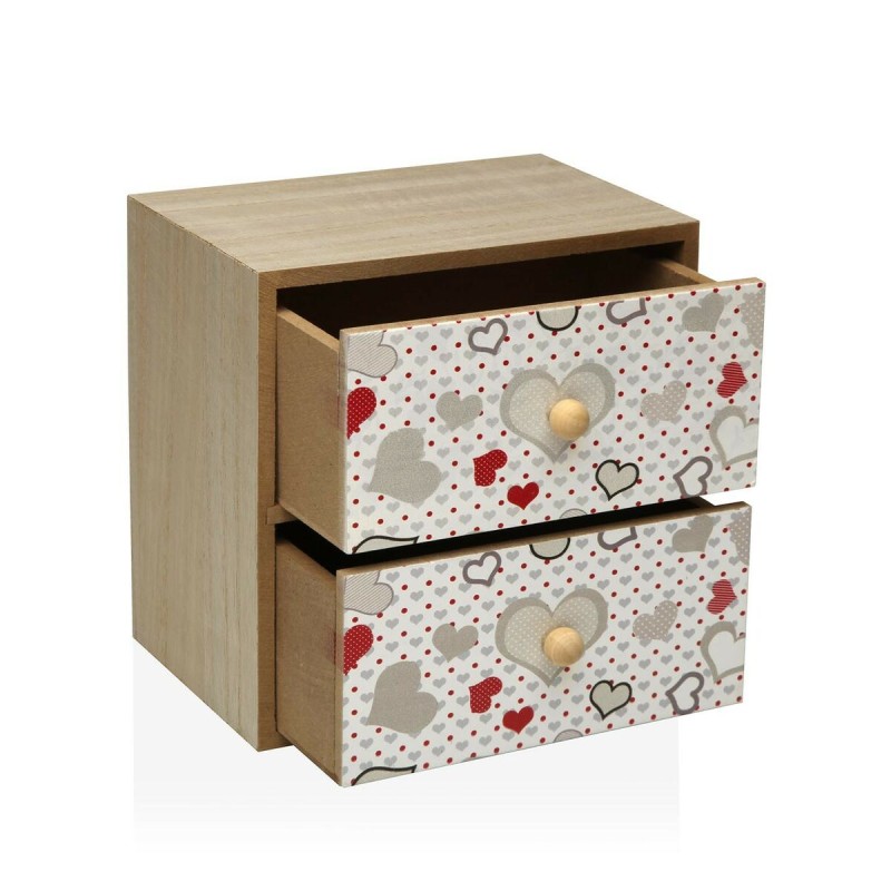 Jewelry box Versa Hearts (12 x 16 x 16 cm)