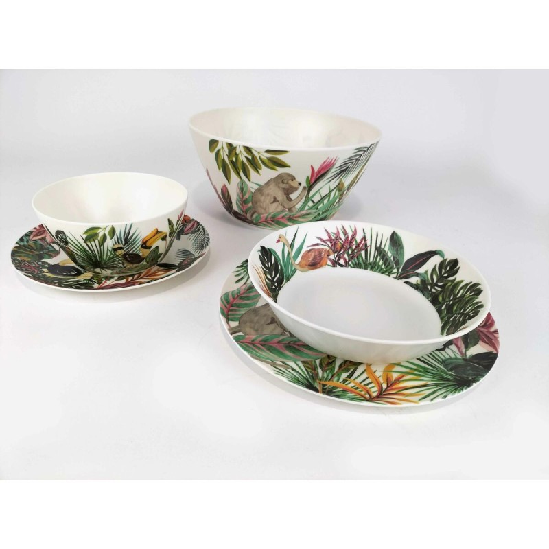 Salad Bowl Alfares Melamin Jungle 25 x 12 cm (24 Units)