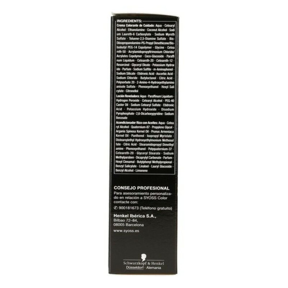 Teinture permanente Syoss Olio Intense Sans ammoniaque Nº 3,10 Marron