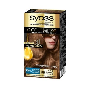 Teinture permanente Syoss Olio Intense Sans ammoniaque Nº 6,80 Blond caramel