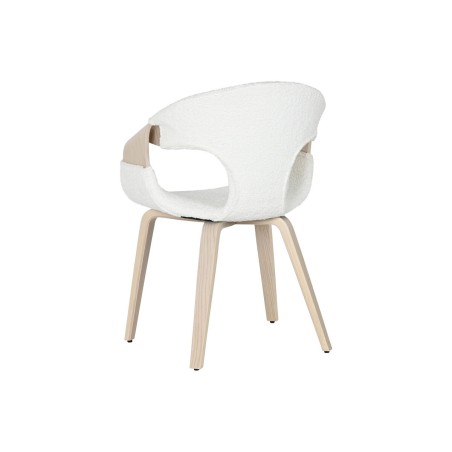 Dining Chair Home ESPRIT White Polyester Wood 55,5 x 67,5 x 80,5 cm