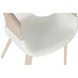 Dining Chair Home ESPRIT White Polyester Wood 55,5 x 67,5 x 80,5 cm