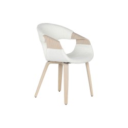 Dining Chair Home ESPRIT White Polyester Wood 55,5 x 67,5 x 80,5 cm