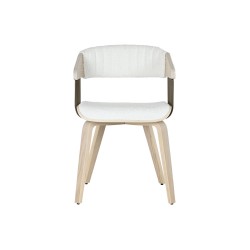 Dining Chair Home ESPRIT White Polyester Wood 51 x 55 x 76,5 cm