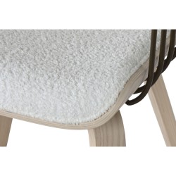 Dining Chair Home ESPRIT White Polyester Wood 51 x 55 x 76,5 cm