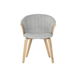 Dining Chair Home ESPRIT Grey Polyester Wood 60 x 57,5 x 79 cm