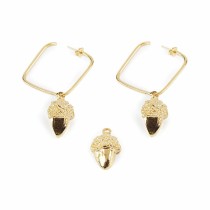 Boucles d´oreilles Femme Shabama Laiton Gland Trempé en flash doré 3 cm