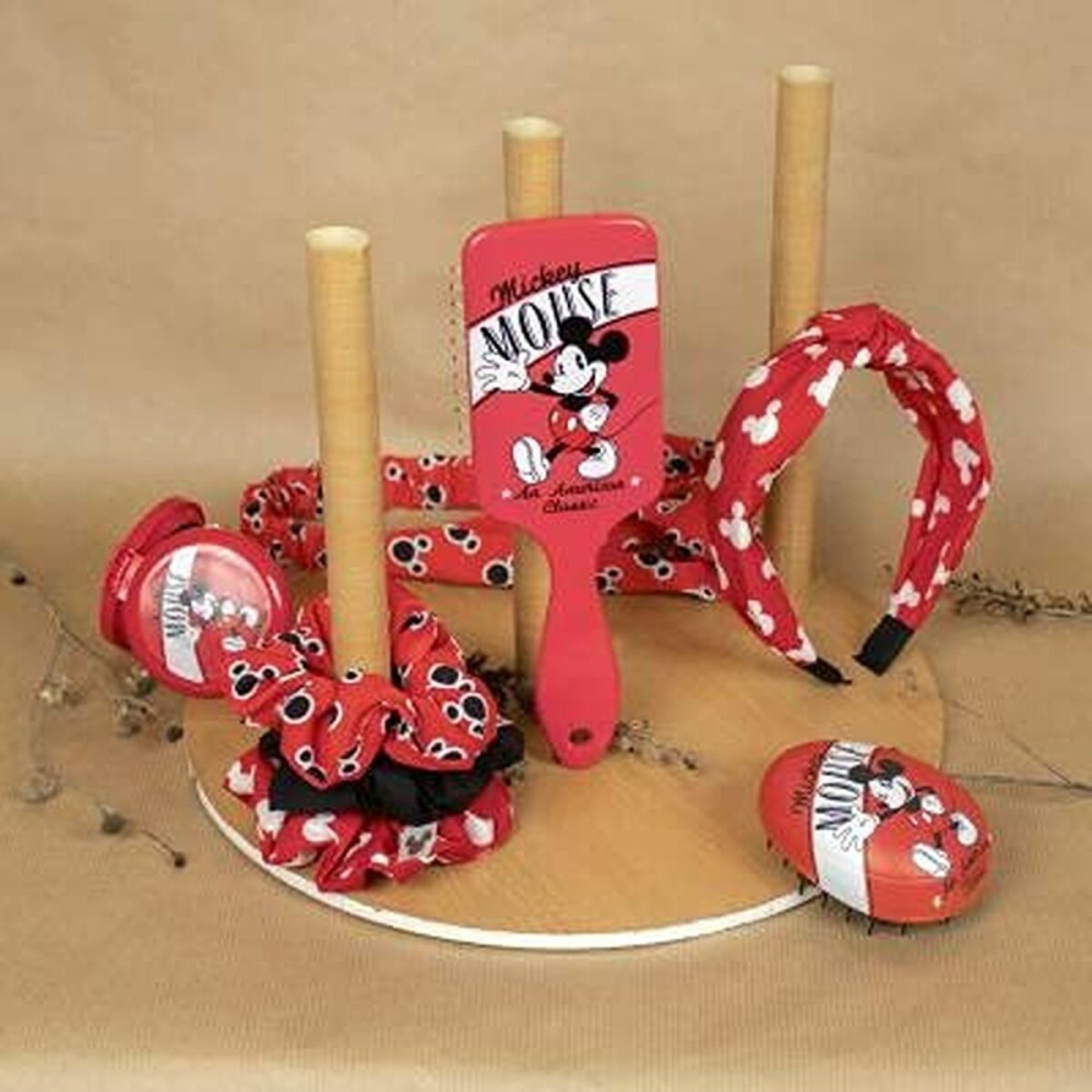 Brosse Démêlante Disney Rouge Mickey Mouse 7 x 9 x 4 cm