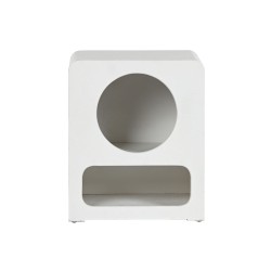 Nightstand Home ESPRIT White MDF Wood 40 x 30 x 48 cm